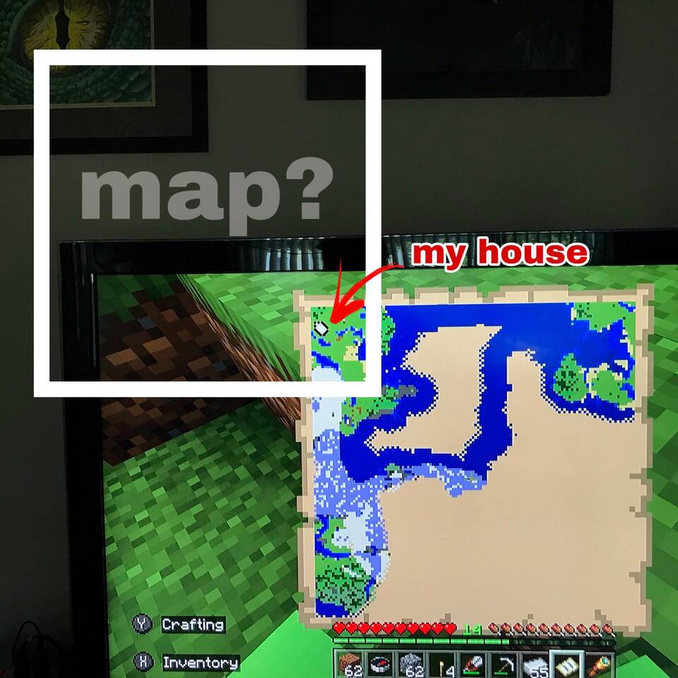 Как открыть карту в игре Minecraft