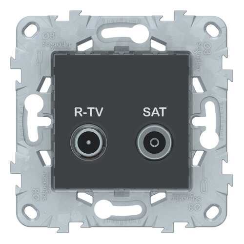 SE Unica New Антрацит Розетка R-TV/SAT, оконечная в Аксон