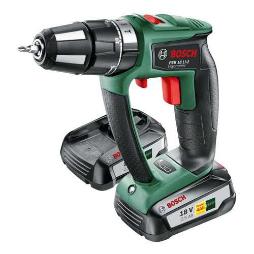 Аккумуляторная дрель-шуруповерт Bosch PSB 18 LI-2/2 Ergonomic 06039B0301 в Аксон