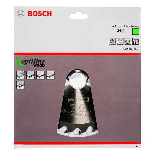 Диск пильный твердосплавный BOSCH Ф190х30мм 24зуб. (2608641185) в Аксон