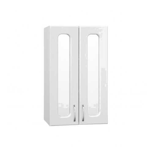 Подвесной шкаф Style Line Эко Стандарт 48 белый с зеркальными вставками в Аксон